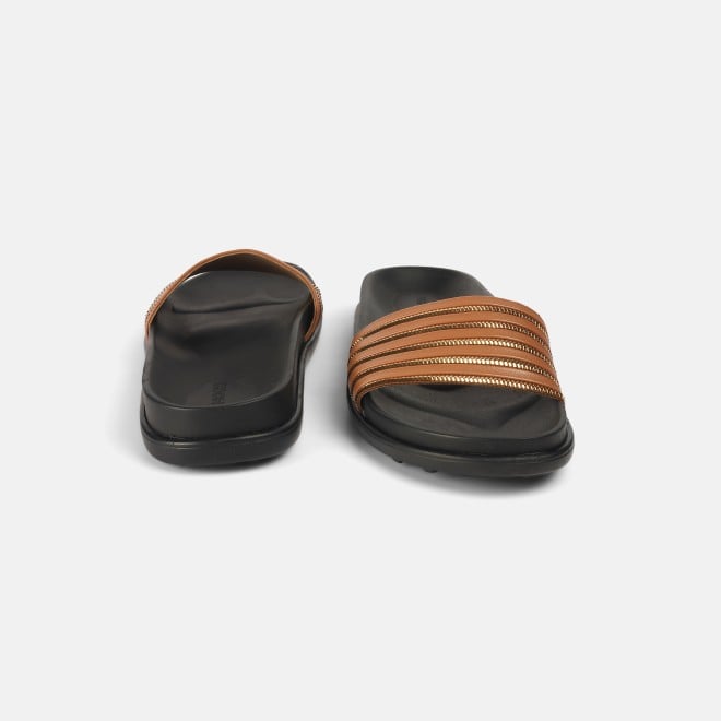 Mochi Women Tan Casual Slip Ons (SKU: 41-402-23-36)
