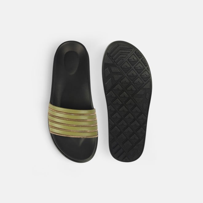 Mochi Women Green Casual Slip Ons (SKU: 41-402-21-36)
