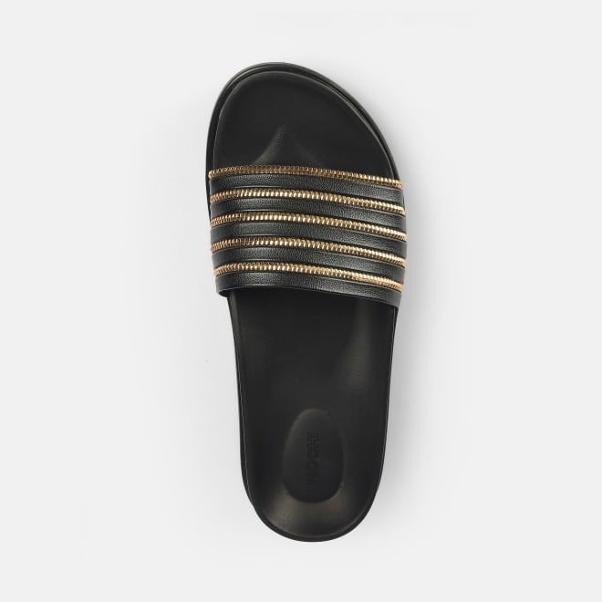 Mochi Women Black Casual Slip Ons (SKU: 41-402-11-36)