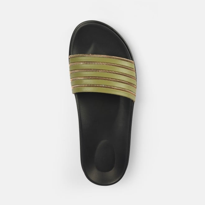 Mochi Women Green Casual Slip Ons (SKU: 41-402-21-36)