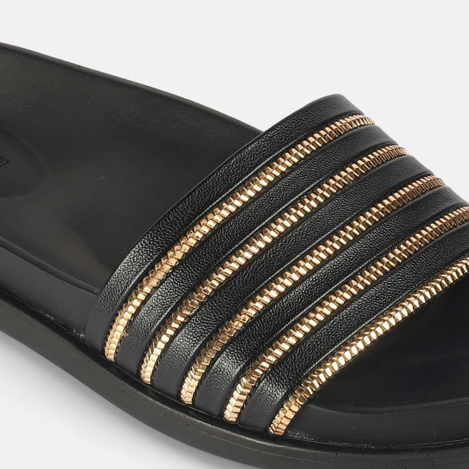 Mochi Women Black Casual Slip Ons (SKU: 41-402-11-36)