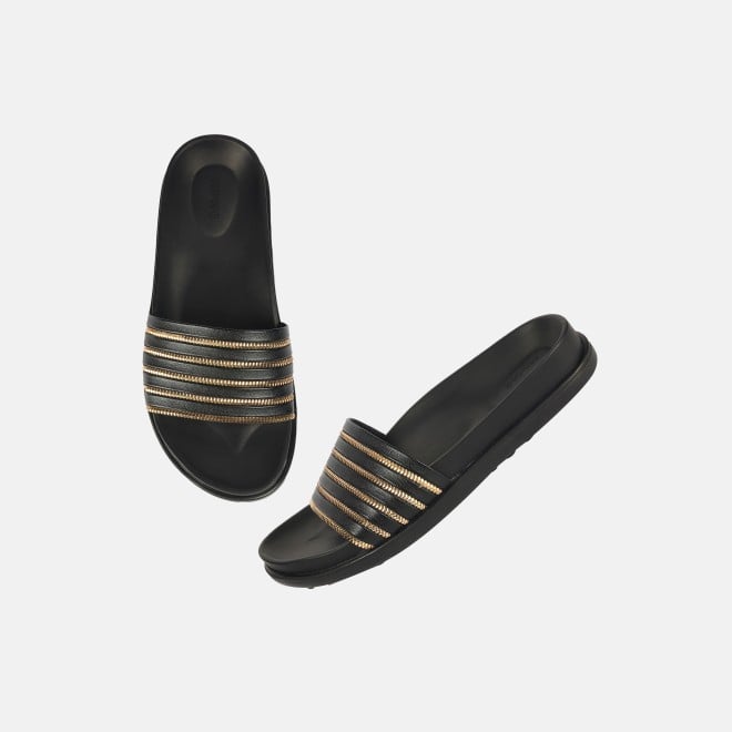 Mochi Women Black Casual Slip Ons (SKU: 41-402-11-36)