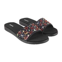 Women Black Casual Slippers