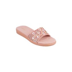 Women Peach Casual Slippers