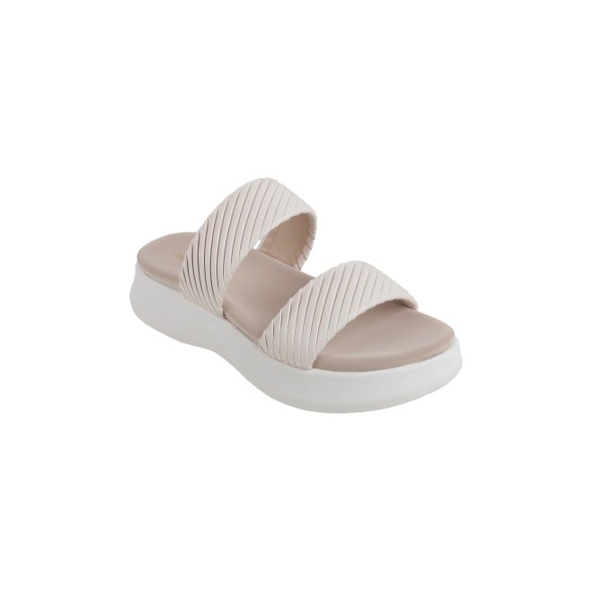 Mochi Women Off-White Casual Slip Ons