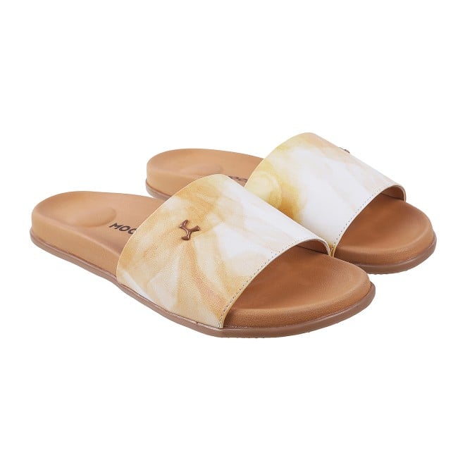 Mochi Women Tan Casual Slip Ons