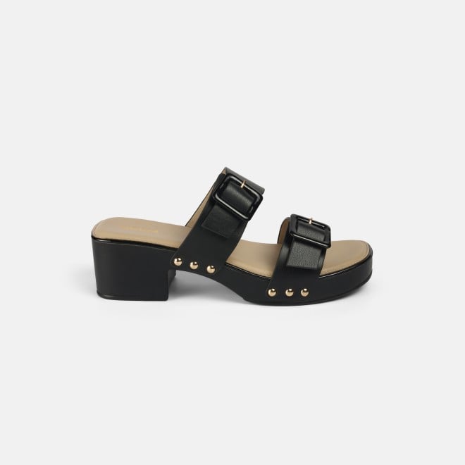 Mochi Women Black Casual Slip Ons (SKU: 41-407-11-36)