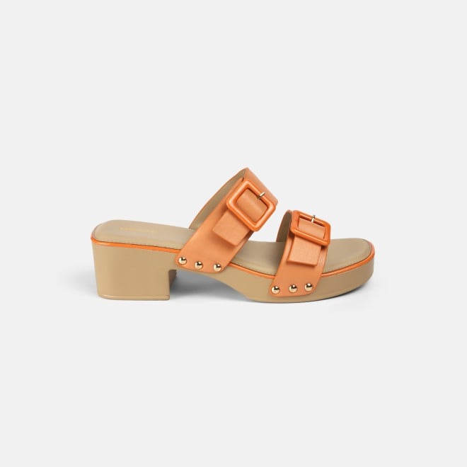 Mochi Women Orange Casual Slip Ons (SKU: 41-407-25-36)