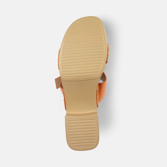 Mochi Women Orange Casual Slip Ons (SKU: 41-407-25-36)