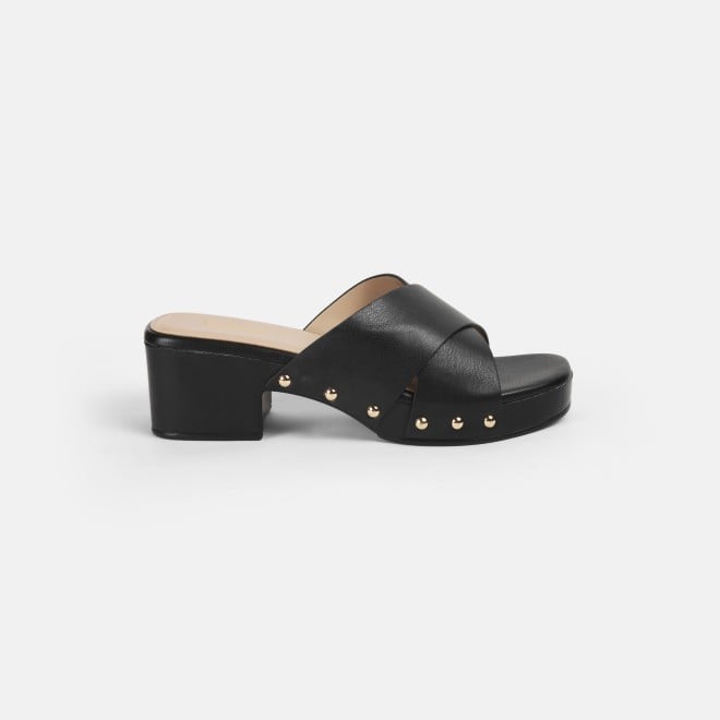 Mochi Women Black Casual Slip Ons (SKU: 41-408-11-36)