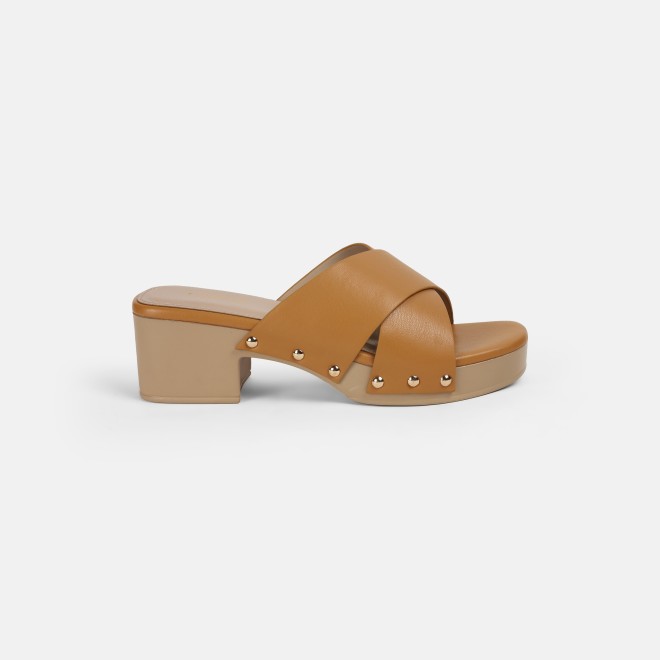 Mochi Women Camel Casual Slip Ons (SKU: 41-408-97-36)
