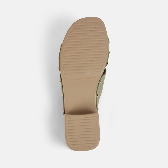 Mochi Women Green Casual Slip Ons (SKU: 41-408-21-36)