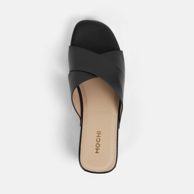 Mochi Women Black Casual Slip Ons (SKU: 41-408-11-36)
