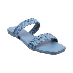 Mochi Light-Blue Casual Slippers