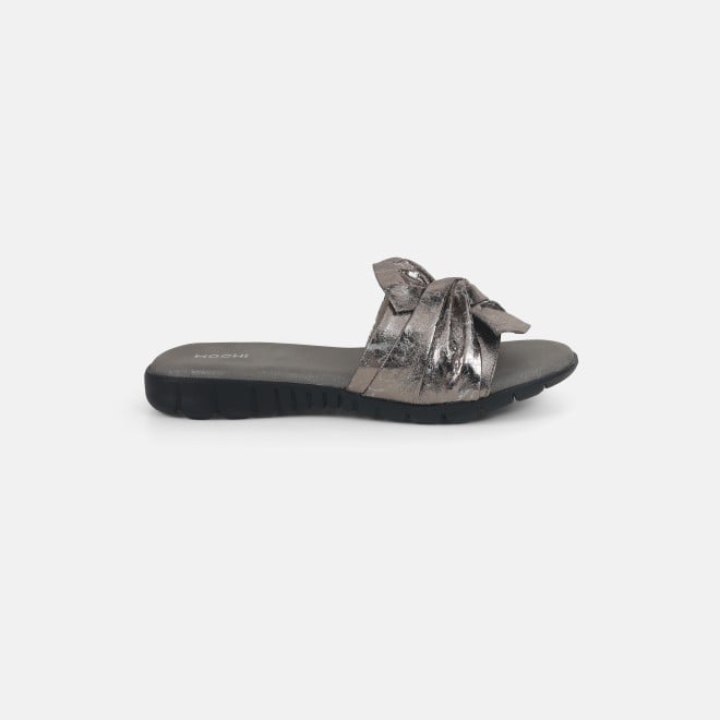 Mochi Women Gun-Metal Casual Slip Ons (SKU: 41-410-29-36)