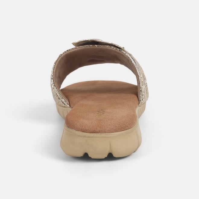 Mochi Women Gold Casual Slip Ons (SKU: 41-410-15-36)