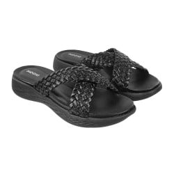 Women Black Casual Slip Ons