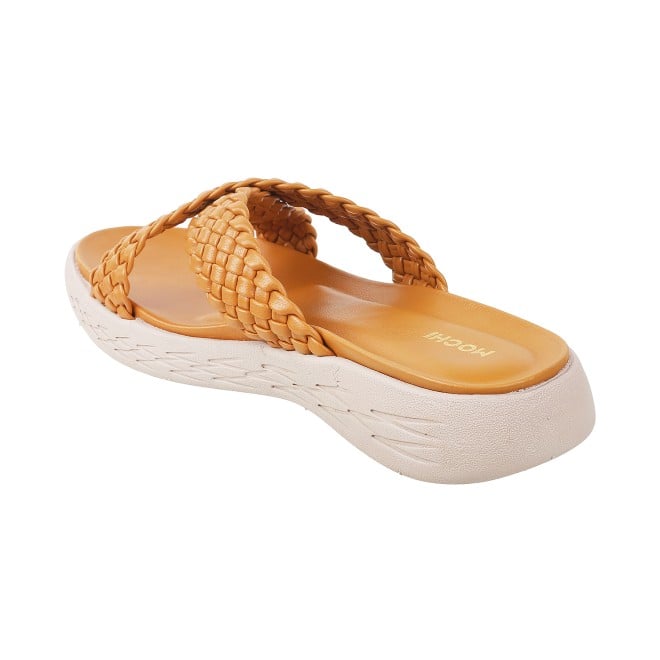 Mochi Women Yellow Casual Slip Ons (SKU: 41-4121-33-42)