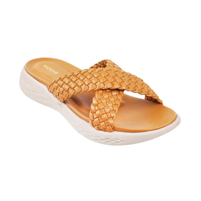 Mochi Women Yellow Casual Slip Ons