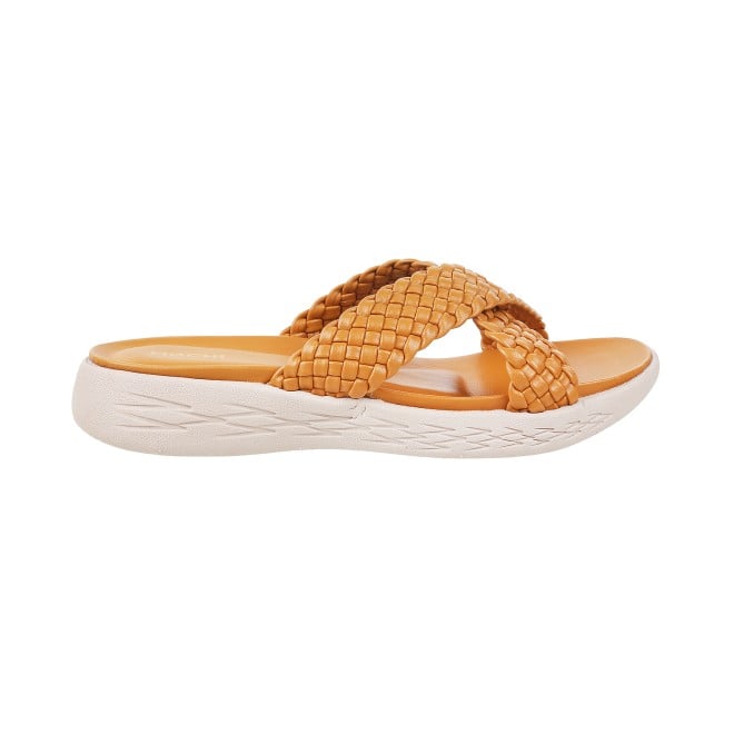 Mochi Women Yellow Casual Slip Ons (SKU: 41-4121L-33-42)