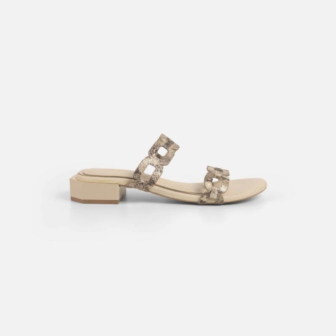 Mochi Women Gold Casual Slip Ons (SKU: 41-413-15-37)