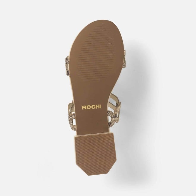 Mochi Women Gold Casual Slip Ons (SKU: 41-413-15-37)