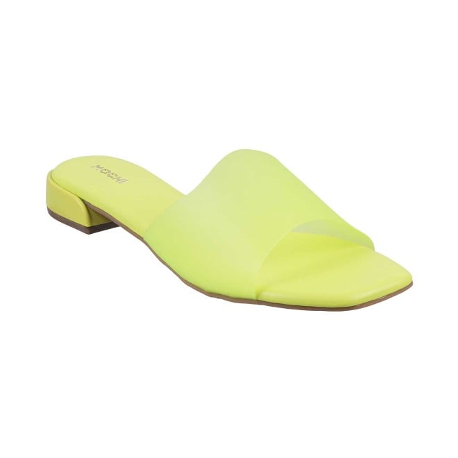 Mochi Yellow Casual Slippers