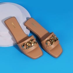 Women Beige Casual Slippers