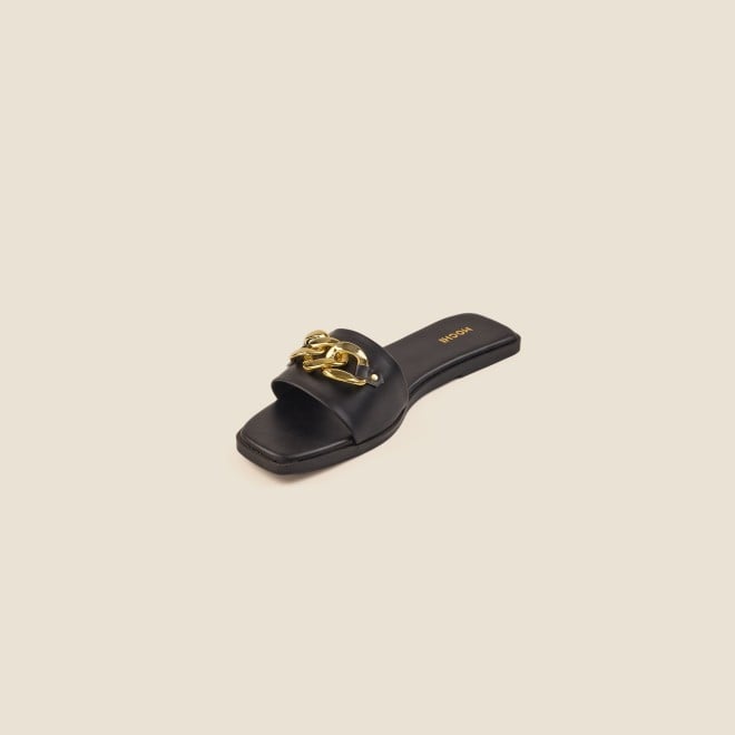 Mochi Women Black Casual Slippers (SKU: 41-4157-11-36)