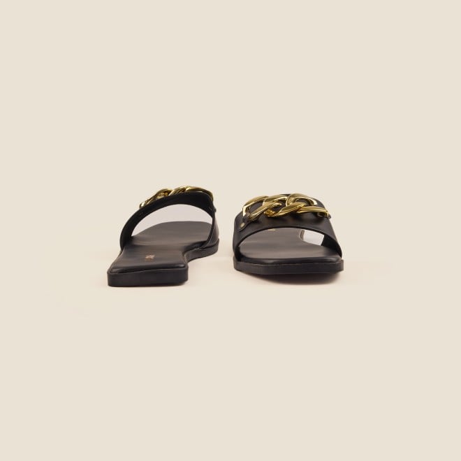 Mochi Women Black Casual Slippers (SKU: 41-4157-11-36)