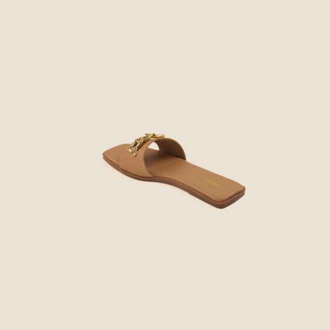 Mochi Women Beige Casual Slippers (SKU: 41-4157-20-36)