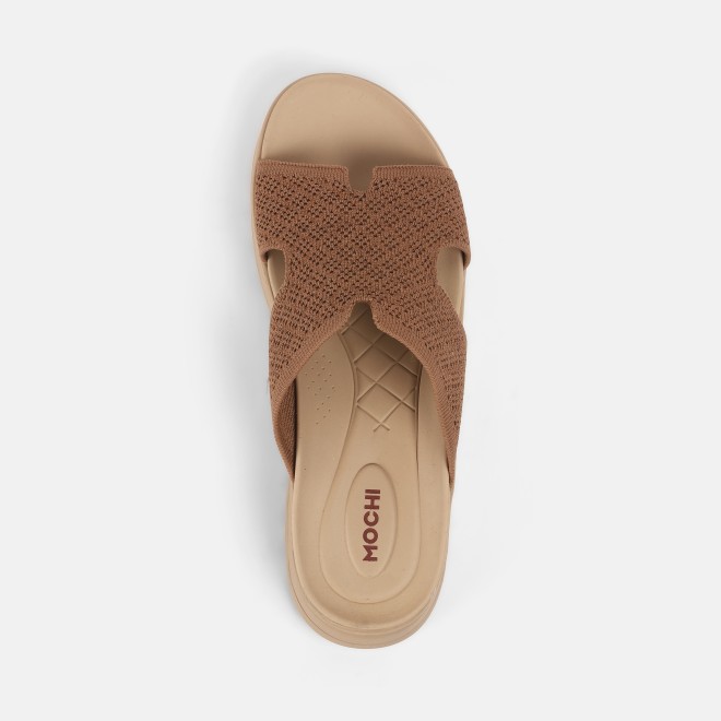 Mochi Women Brown Casual Slip Ons (SKU: 41-419-12-36)