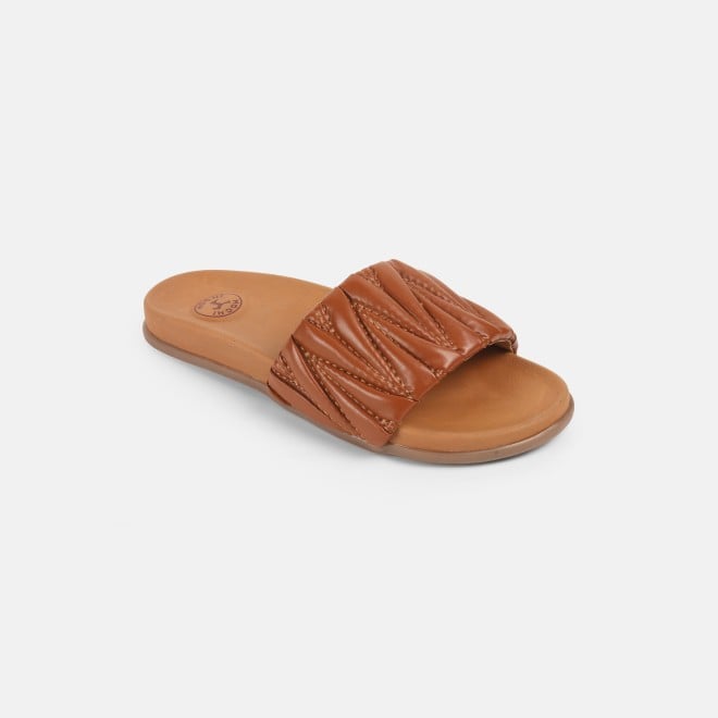 Mochi Women Tan Casual Slip Ons