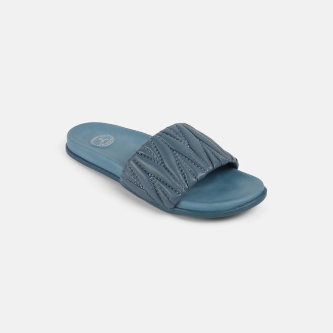 Mochi Women Blue Casual Slip Ons