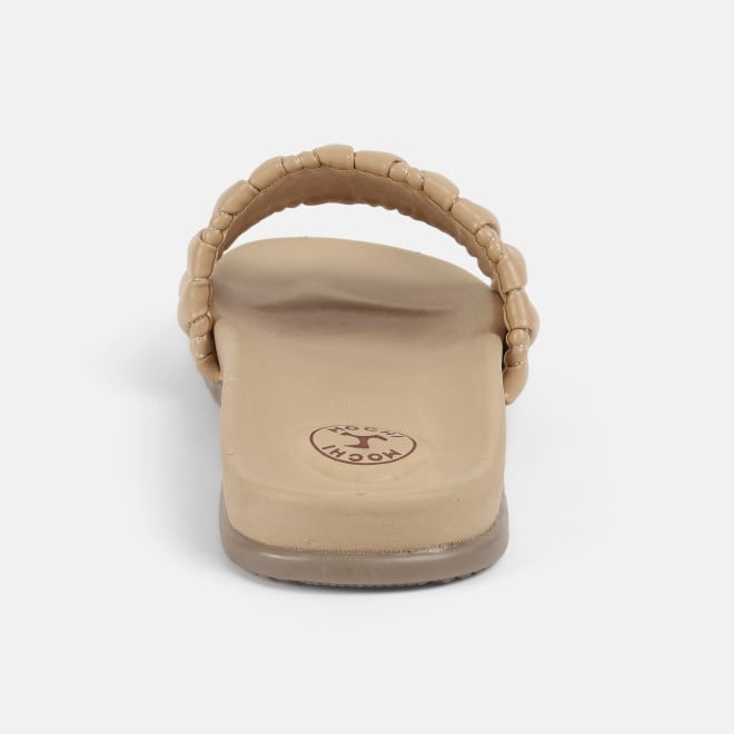 Mochi Women Beige Casual Slip Ons (SKU: 41-421-20-36)