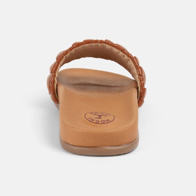 Mochi Women Tan Casual Slip Ons (SKU: 41-421-23-36)
