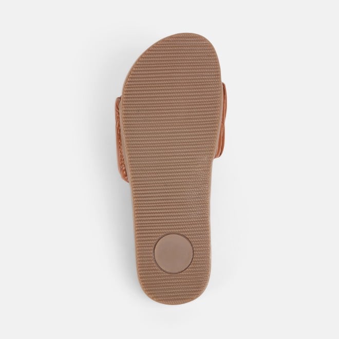 Mochi Women Tan Casual Slip Ons (SKU: 41-421-23-36)
