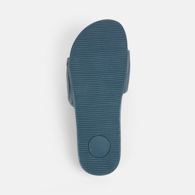 Mochi Women Blue Casual Slip Ons (SKU: 41-421-45-36)