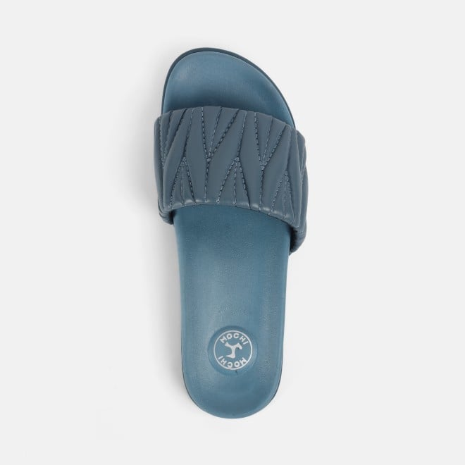 Mochi Women Blue Casual Slip Ons (SKU: 41-421-45-36)