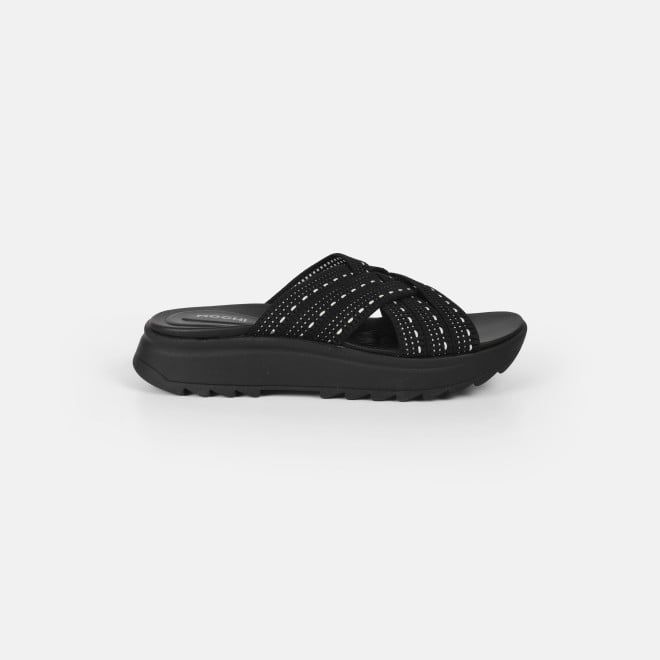 Mochi Women Black Casual Slip Ons (SKU: 41-422-11-36)