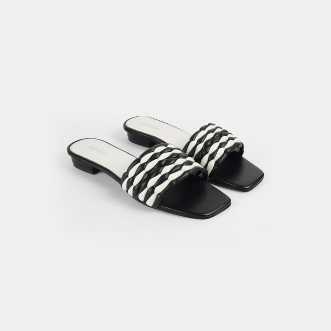 Mochi Women Black Casual Slip Ons (SKU: 41-424-11-36)