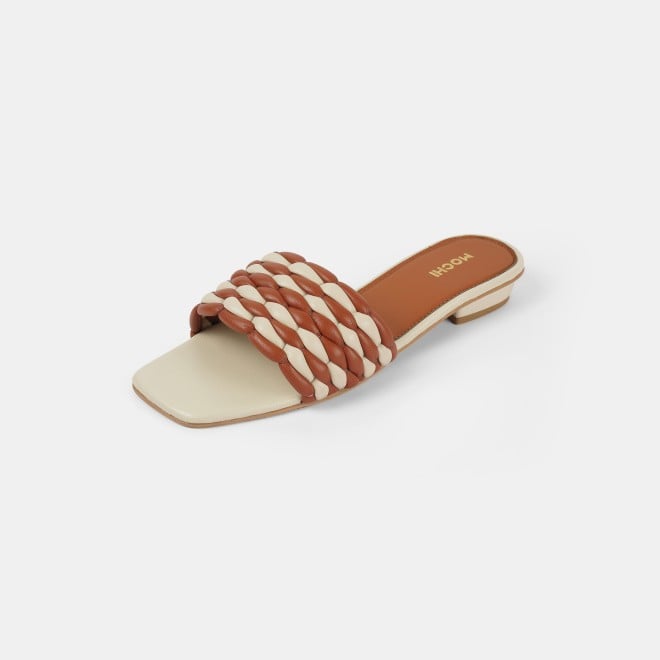 Mochi Women Beige Casual Slip Ons (SKU: 41-424-20-36)