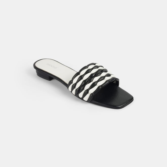 Mochi Women Black Casual Slip Ons (SKU: 41-424-11-36)