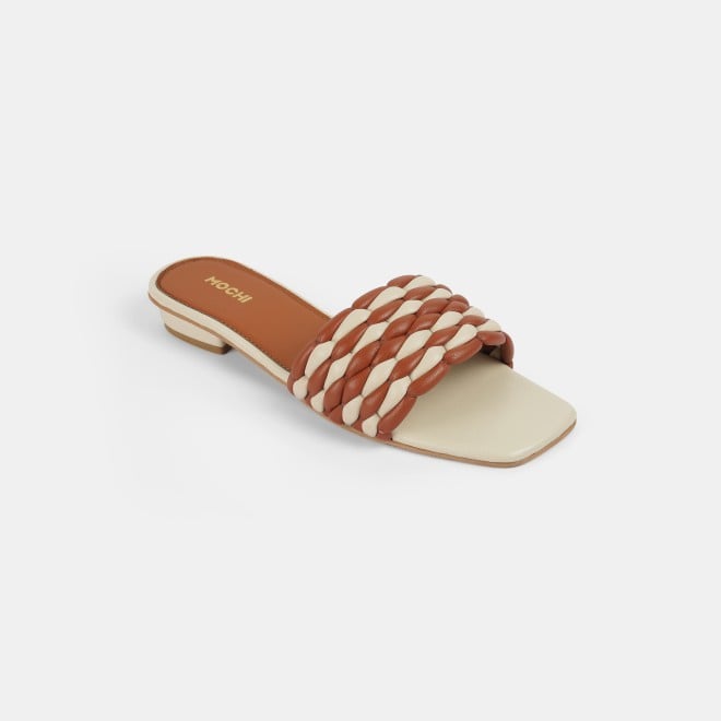 Mochi Women Beige Casual Slip Ons (SKU: 41-424-20-36)