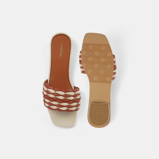 Mochi Women Beige Casual Slip Ons (SKU: 41-424-20-36)