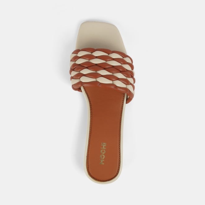 Mochi Women Beige Casual Slip Ons (SKU: 41-424-20-36)