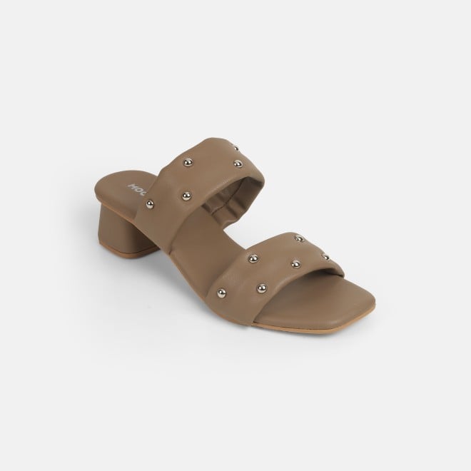 Mochi Women Rose-gold Ethnic Slip Ons