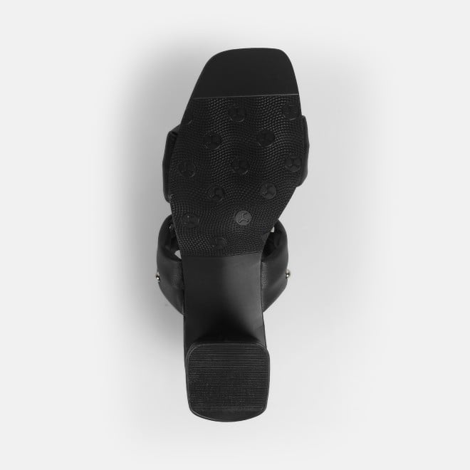 Mochi Women Black Ethnic Slip Ons (SKU: 41-425-11-37)