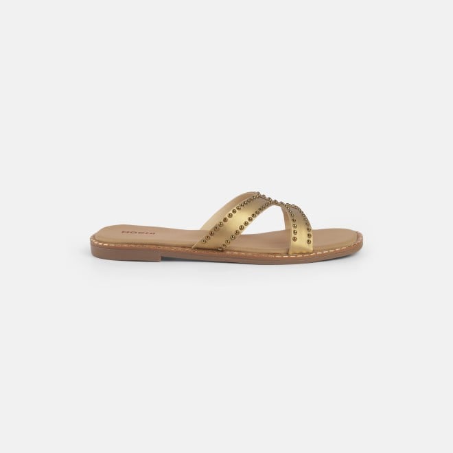 Mochi Women Antic-gold Casual Slip Ons (SKU: 41-427-28-36)