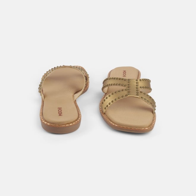 Mochi Women Antic-gold Casual Slip Ons (SKU: 41-427-28-36)